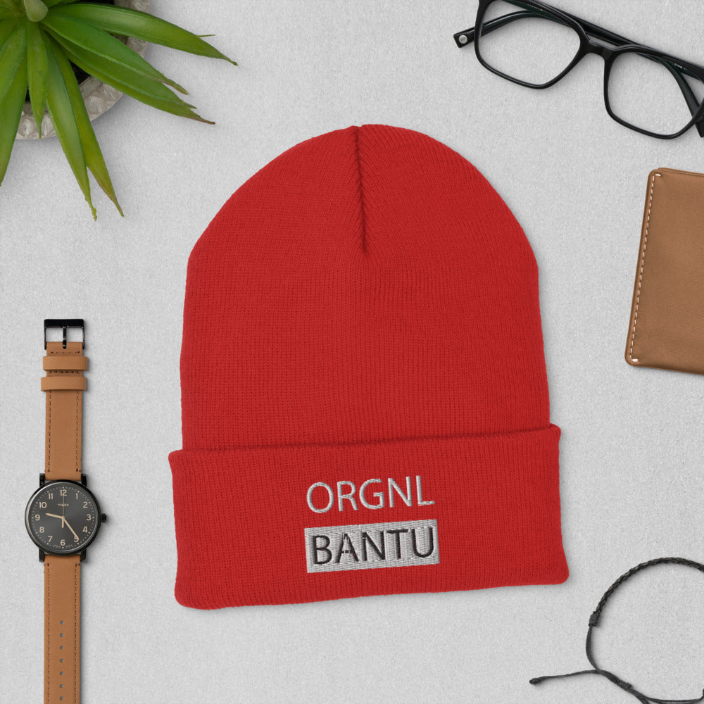 ORGNL WHT. Cuffed Beanie